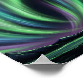 神秘的なオーロラボレリス – ノーザンライトアート ポスター (角)