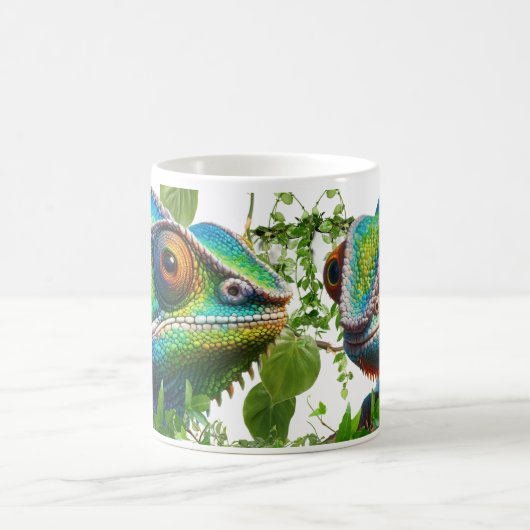 神秘的なカメレオンの出会い モーフィングマグカップ (中央)