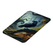 神秘的なカラスの森の色合い マグネット (左側)