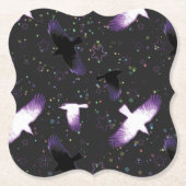 神秘的なカラス ペーパーコースター (正面)