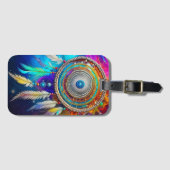 神秘的なカラフル夢想家 ラゲッジタグ (正面横)