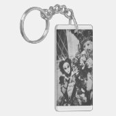 神秘的なカーニバルマスク，イタリア キーホルダー (正面左)