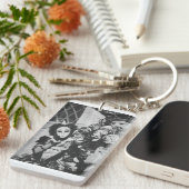 神秘的なカーニバルマスク，イタリア キーホルダー (正面右)