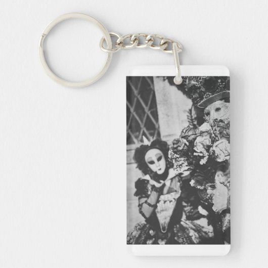 神秘的なカーニバルマスク，イタリア キーホルダー (正面)