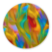 神秘的なガラス虹の色 – 魔法の呪文 セラミックノブ (正面)