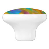 神秘的なガラス虹の色 – 魔法の呪文 セラミックノブ (側面)