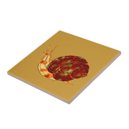 神秘的なガーデンジャーニー：カタツムリ タイル