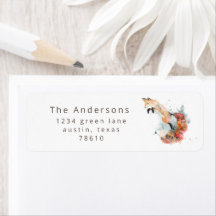 神秘的なキツネの水の色ウッドランド差出人住所