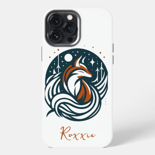 神秘的なキツネiPhoneケース iPhoneケース (裏面)