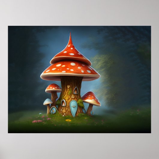 神秘的なキノコの家 ポスター (正面)