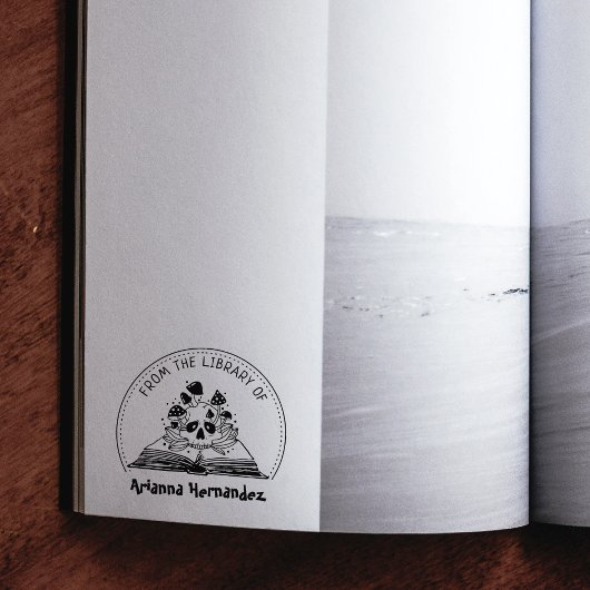 神秘的なキノコスカル ラバースタンプ