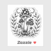 神秘的なキノコ林 シール (シート)