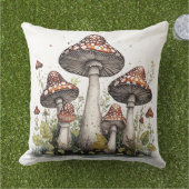 神秘的なキノコ アウトドアクッション (芝生)