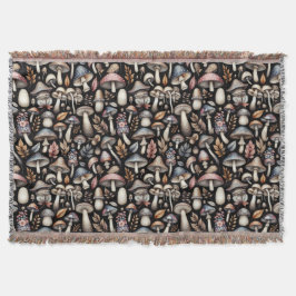 神秘的なキノコ スローブランケット