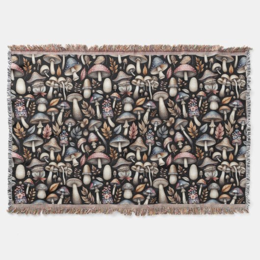 神秘的なキノコ スローブランケット (正面)