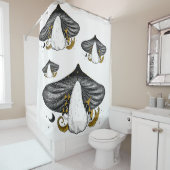 神秘的なキノコ&ムーンフェイズシャワーカーテン シャワーカーテン (インサイチュ)