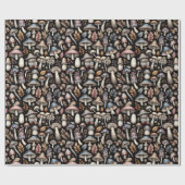 神秘的なキノコ ラッピングペーパー (フラット)