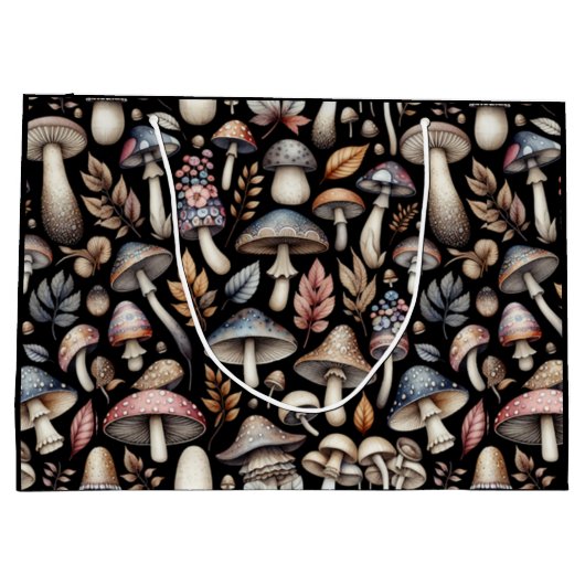 神秘的なキノコ ラージペーパーバッグ (裏面)