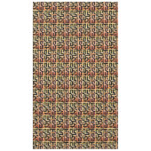 神秘的なクバ布ツール染色ジオメトリック テーブルクロス (正面)