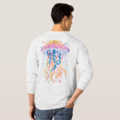 神秘的なクラゲの光Tシャツ Tシャツ (裏面フル)