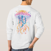 神秘的なクラゲの光Tシャツ Tシャツ (裏面)
