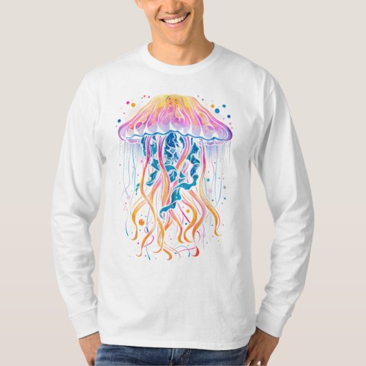 神秘的なクラゲの光Tシャツ Tシャツ (正面)