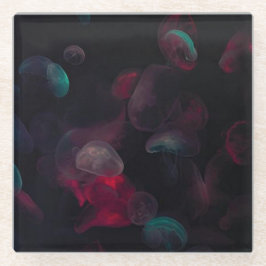 神秘的なクラゲガラスコースター ガラスコースター