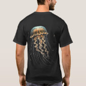 神秘的なクラゲTシャツデザイン Tシャツ (裏面)