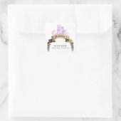 神秘的なクリスタルホワイト保護スペルラベル スクエアシール (バッグ)