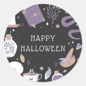 神秘的なクリスタルボホハロウィーン ラウンドシール (正面)