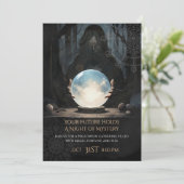 神秘的なクリスタルボール占い師ハロウィーン 招待状 (スタンド正面)