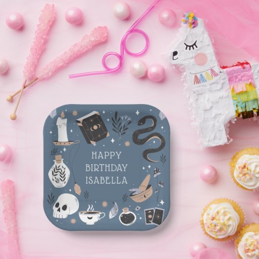 神秘的なクリスタル占い師の誕生日パーティー ペーパープレート (パーティー)