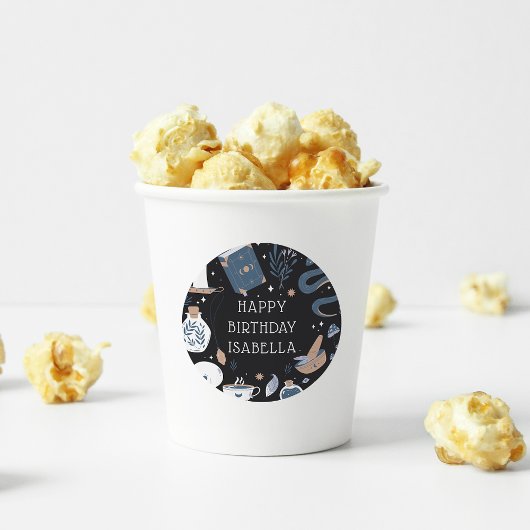 神秘的なクリスタル占い師の誕生日パーティー ラウンドシール