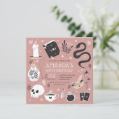 神秘的なクリスタル占い師の誕生日パーティー 招待状 (スタンド正面)