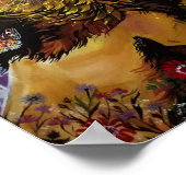 神秘的なクリスタル絵画ライオンの「新世界」 ポスター (角)