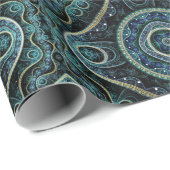 神秘的なグランド王室のジュリアントフラクタルマンダラアート ラッピングペーパー (ロールコーナー)