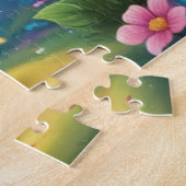 神秘的なグリッターフォレストユニコーンアドベンチャー ジグソーパズル (側面)