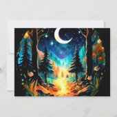 神秘的なグローブボホベイビーシャワー 招待状 (裏面)