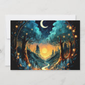 神秘的なグローブ魅惑的な赤ちゃんシャワー 招待状 (裏面)