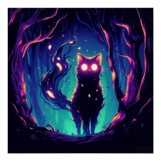 神秘的なグロー光沢 ポスター (正面)