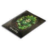 神秘的なケルトのグリーンマンディバイン男らし自然 ノートブック (左側)