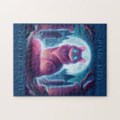 神秘的なケルトのフワフワ猫 ジグソーパズル (横)