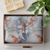 神秘的なコイ魚の池のデカップージ 薄葉紙 (ギフト)