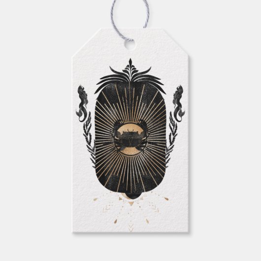 神秘的なコズミックカニ ギフトタグ (正面)