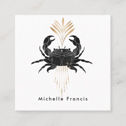 神秘的なコズミックカニ スクエア名刺 (正面)