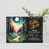 神秘的なコテージグローブベビーシャワー 招待状 (スタンド正面)