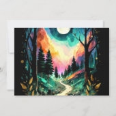 神秘的なコテージグローブベビーシャワー 招待状 (裏面)