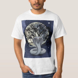 神秘的なコブラの蛇と木のグラフィックTシャツ Tシャツ