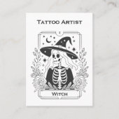 神秘的なゴシック様式のタロット骨格シテリア 名刺 (正面)