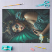 神秘的なゴシック様式のドラゴンの妖精 薄葉紙 (クラフト)